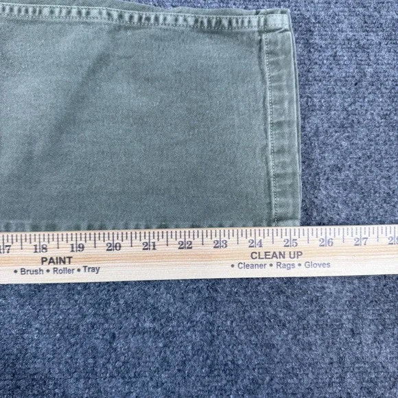 AMO‎ Pants Womens 28 (Fits 30x25) Green Easy Trouser Surplus USA Made Stretch - Picture 12 of 15